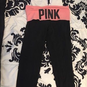 pink and black yoga pants by PINK 💖